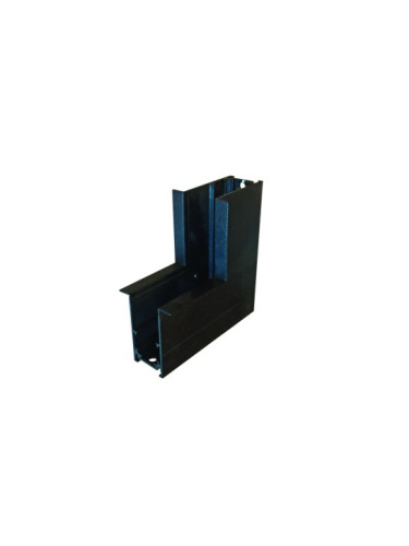 Ъглов конектор за магнитна шина за вграждане таван / стена ACA LIGHTING MR90INB Magnetic recessed corner connector ceiling/ wall Black