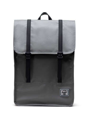 Раница Herschel Survey Backpack в сиво голям размер с изчистен дизайн
