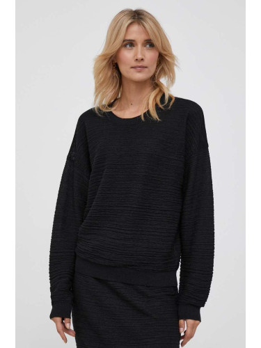 Пуловер Sisley дамски в черно от лека материя