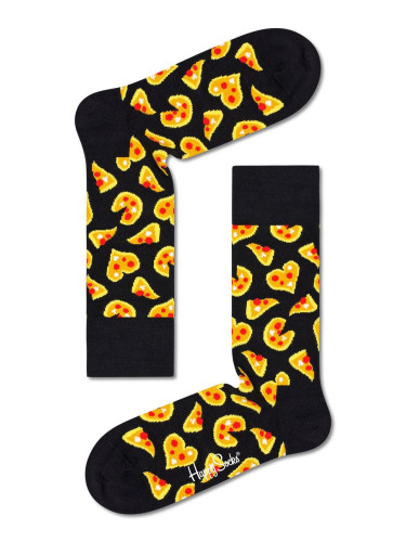 Чорапи Happy Socks Pizza Love мъжки в черно