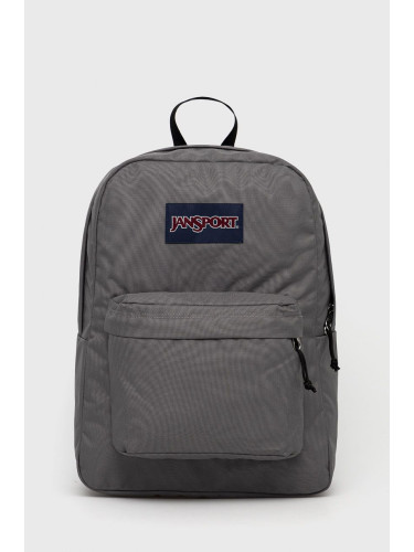 Раница Jansport в сиво голям размер с изчистен дизайн