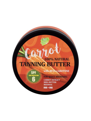 Vivaco Bio Carrot Tanning Butter SPF6 Слънцезащитна козметика за тяло 150 ml