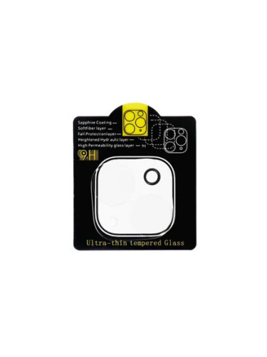 5D Full Glue стъклен протектор за камера - iPhone 15 прозрачен