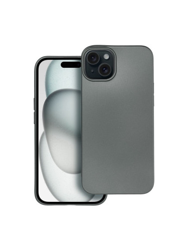 Бляскав гръб Metallic - iPhone 15 Plus сив