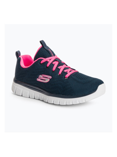 SKECHERS Graceful Get Connected дамски обувки за тренировка в тъмносиньо/горещо розово