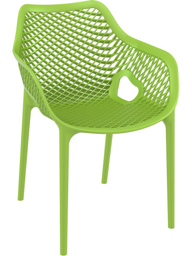 Пластмасов градински стол - полипропилен, фибро стъкло/резида
