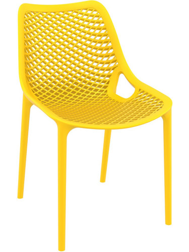 Пластмасов градински стол - полипропилен, жълт
