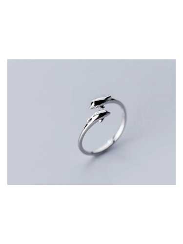 Детски пръстен от масивно сребро 925 - Делфинчета