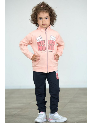 Детски/бебешки комплект за момиче от 2 части-суитшърт и панталонки в т