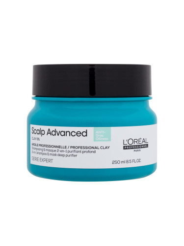 L'Oréal Professionnel Scalp Advanced Anti-Oiliness Professional Clay Маска за коса за жени 250 ml