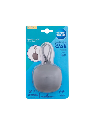 Canpol babies Silicone Soother Case Grey Калъф за биберон за деца 1 бр