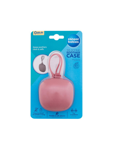 Canpol babies Silicone Soother Case Pink Калъф за биберон за деца 1 бр