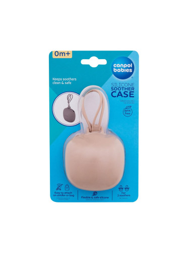 Canpol babies Silicone Soother Case Beige Калъф за биберон за деца 1 бр