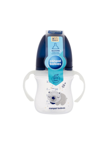 Canpol babies Sleepy Koala Easy Start Anti-Colic Bottle Blue 0m+ Бебешко шише за деца 120 ml