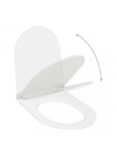 Sonata Тоалетна седалка, плавно затваряне, бърз монтаж/демонтаж, бяла
