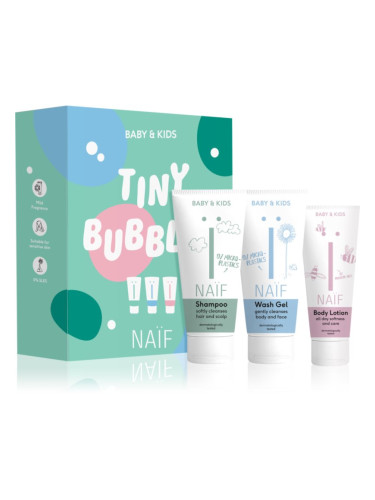 Naif Baby & Kids Tiny Bubbles подаръчен комплект за деца от раждането им