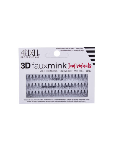 Ardell 3D Faux Mink Individuals Long Изкуствени мигли за жени 60 бр Нюанс Black