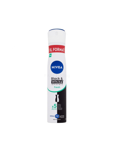 Nivea Black & White Invisible Fresh 72h Антиперспирант за жени 200 ml