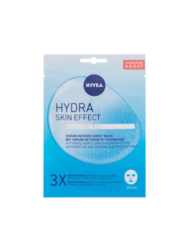 Nivea Hydra Skin Effect Serum Infused Sheet Mask Маска за лице за жени 1 бр