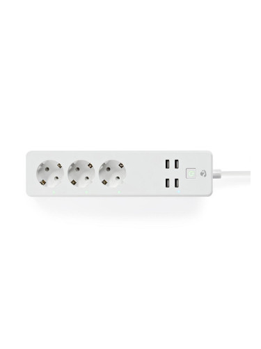 Wi-Fi smart Разклонител 3-ка, 4xUSB, 1.8m, бял, WIFIP311FWT