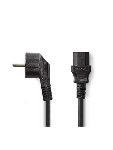 Захранващ кабел за UPS, 3x1mm2, 5m, шуко Г-образно, черен, поливинилхлорид (PVC)