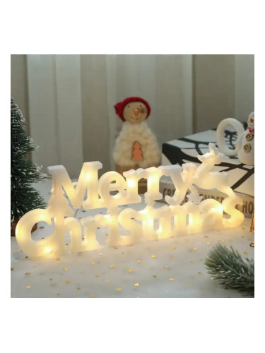 Светещ  LED надпис - Merry Christmas