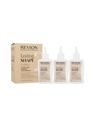 Revlon Professional Lasting Shape Curly Curling Lotion Sensitised Hair 2 За задържане на къдриците за жени 3x100 ml увредена кутия