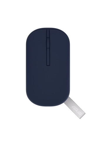 Мишка Asus Marshmallow MD100, оптична (1600 DPI), безжична, 3 бутона, Wireless, Bluetooth, син