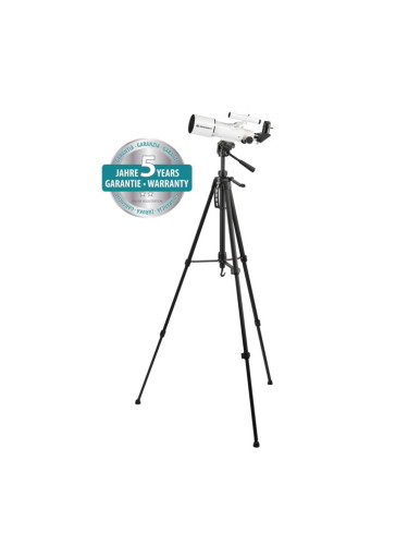 Телескоп Bresser Classic 70/350 AZ, 18-140x оптично увеличение, с поставка за телефон, бял