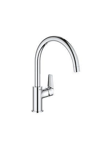 BauEdge Grohe Кухненски смесител, висок, с подвижен тръбен чучур