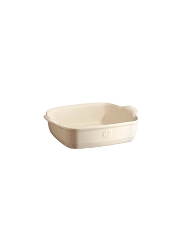 Керамична тава EMILE HENRY SQUARE OVEN DISH квадратна - 22 х 22 см (1.8 л) - цвят екрю