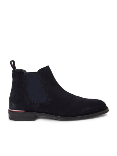 Tommy Hilfiger Боти тип челси Core Rwb Hilfiger Suede Chelsea FM0FM04757 Син