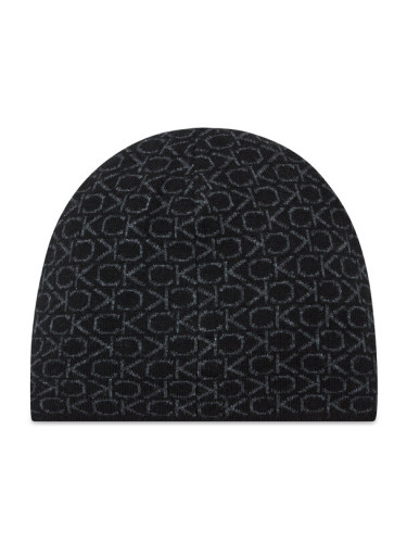 Calvin Klein Комплект шал и шапка Gs Monogram Scarf+Beanie K50K511026 Черен