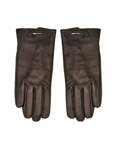 Calvin Klein Мъжки ръкавици Modern Bar Leather Gloves K50K511017 Черен