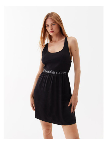 Calvin Klein Jeans Ежедневна рокля J20J221624 Черен Regular Fit