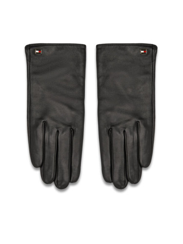 Tommy Hilfiger Дамски ръкавици Essential Flag Leather Gloves AW0AW15360 Черен