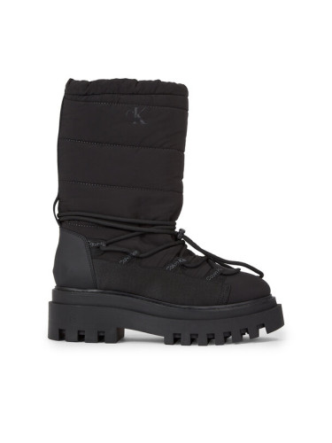 Calvin Klein Jeans Апрески Flatform Snow Boot Nylon Wn YW0YW01146 Черен
