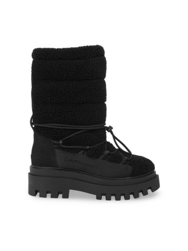 Calvin Klein Jeans Апрески Flatform Snow Boot Sherpa Wn YW0YW01195 Черен
