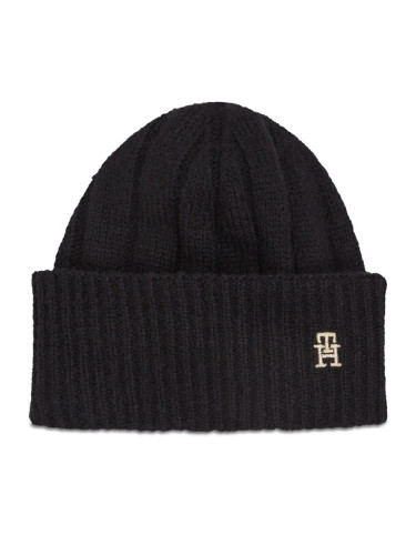 Tommy Hilfiger Шапка Th Timeless Beanie AW0AW15307 Черен