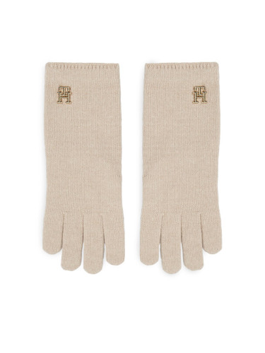 Tommy Hilfiger Дамски ръкавици Limitless Chic Wool Gloves AW0AW15359 Екрю