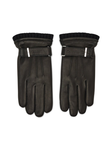 Calvin Klein Мъжки ръкавици Leather Rivet Gloves K50K507425 Черен
