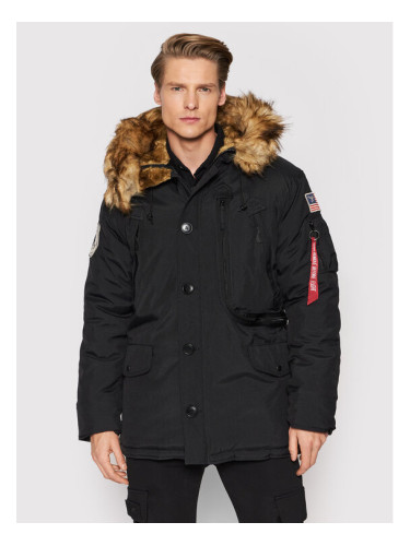 Alpha Industries Зимно яке 123144 Черен Regular Fit