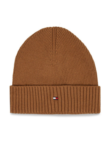 Tommy Hilfiger Шапка Essential Flag Beanie AM0AM10337 Кафяв