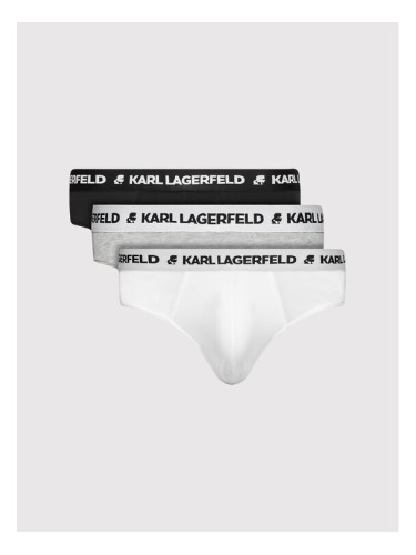 KARL LAGERFELD Комплект 3 чифта слипове Logo 211M2103 Цветен