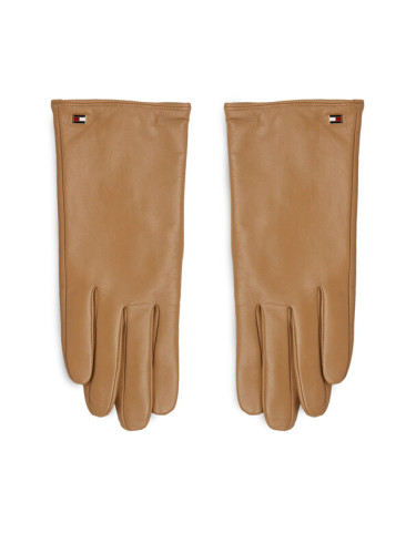 Tommy Hilfiger Дамски ръкавици Essential Flag Leather Gloves AW0AW15360 Бежов