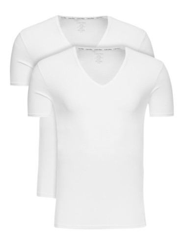 Calvin Klein Underwear Комплект 2 тишъртки 000NB1089A Бял Slim Fit