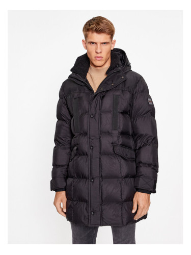 BOSS Зимно палто Olomi 50498233 Черен Regular Fit
