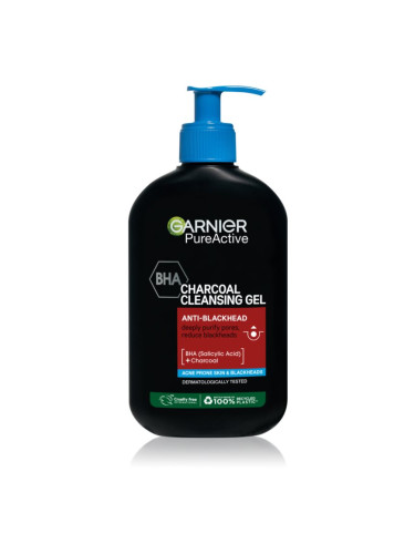 Garnier Pure Active Charcoal почистващ гел против черни точки 250 мл.