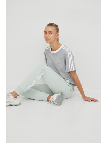 Памучна тениска adidas 0 в сиво HC0106