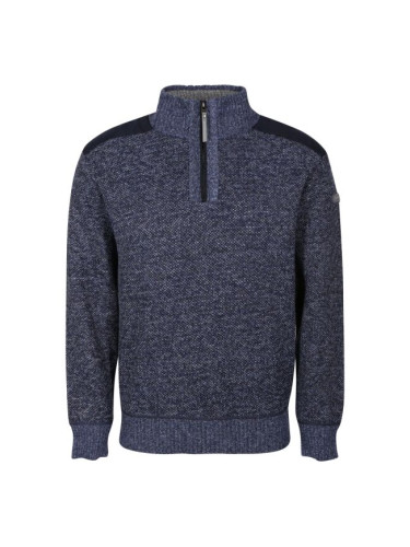 PROGRESS LOFOTEN Мъжки пуловер с къс цип, тъмносин, размер